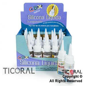 SILICONA LIQUIDA TRANSPARENTE 24 UNIDADES X 30CC C/U